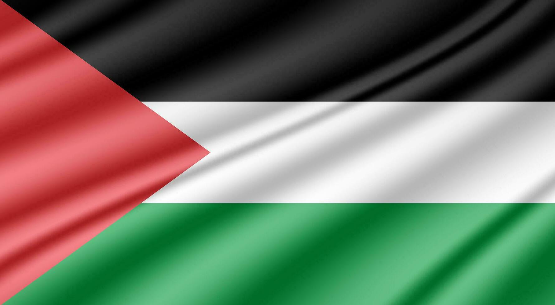 Palestina realista ondulado bandera vector antecedentes diseño