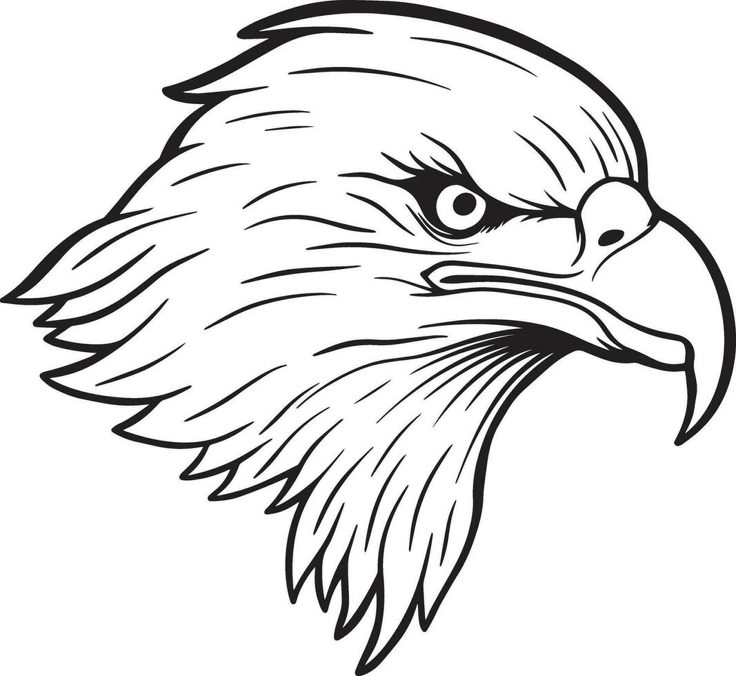 eagle head hand drawn illustrations for the design of clothes stickers tattoo etc vector