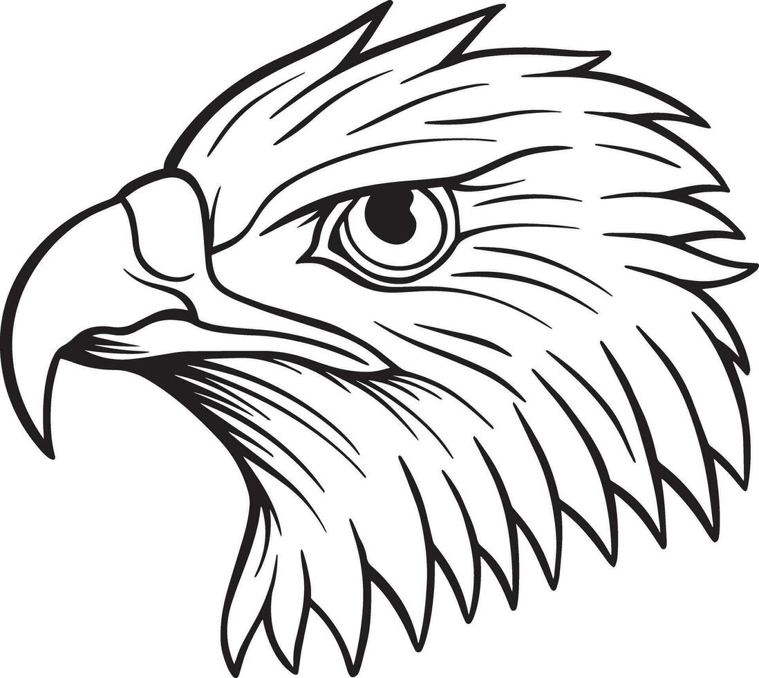 eagle head hand drawn illustrations for the design of clothes stickers tattoo etc vector