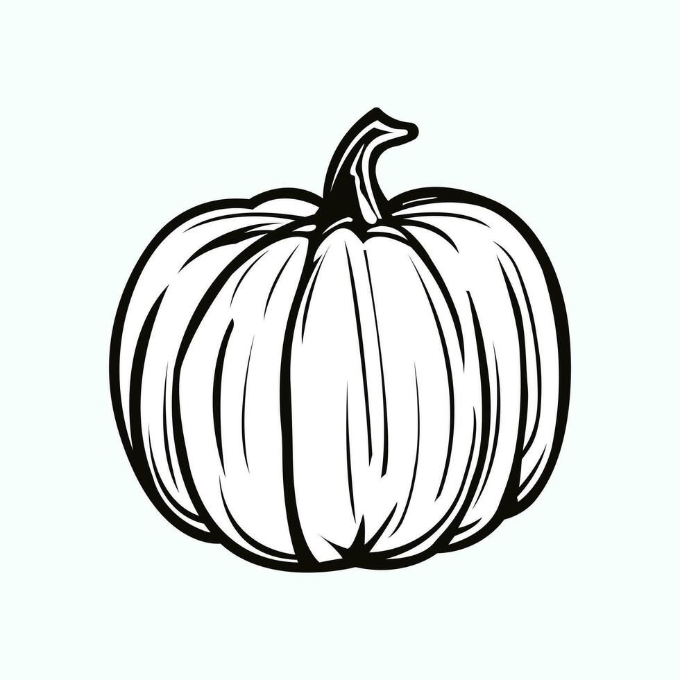 Pumpkin line icon. Harvest symbol, logo. Halloween concept. Isolated vector illustration.