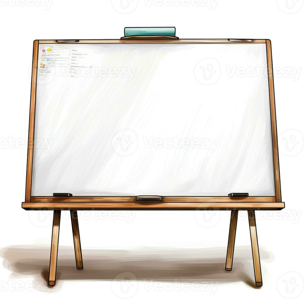 Class board illustration, back to school high quality ai image generated photo