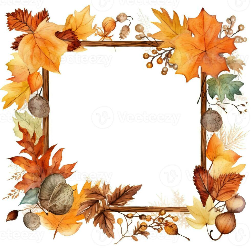 Whiteboard vintage Autumn clipart white background high quality ai generated image photo