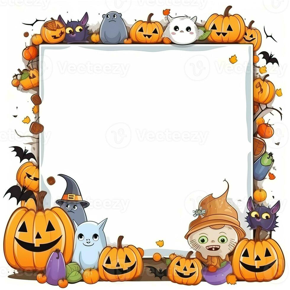 Cute and colorful Whimsical colorful Halloween high quality ai generated image photo