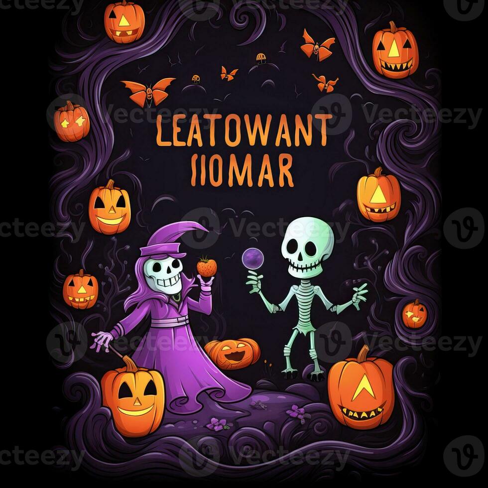 Cover for Halloween activity book for kids high quality ai generated image photo