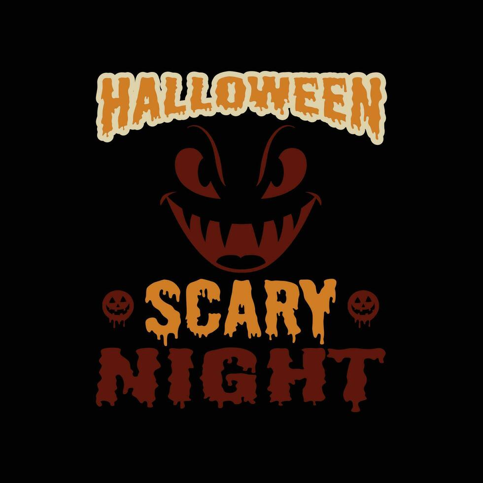 halloween scary night t-shirt vector design
