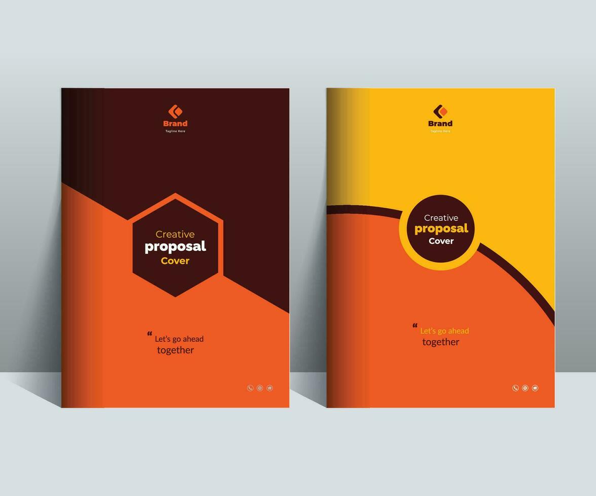 Business Proposal Cover Design Template adept for multipurpose Projects vector