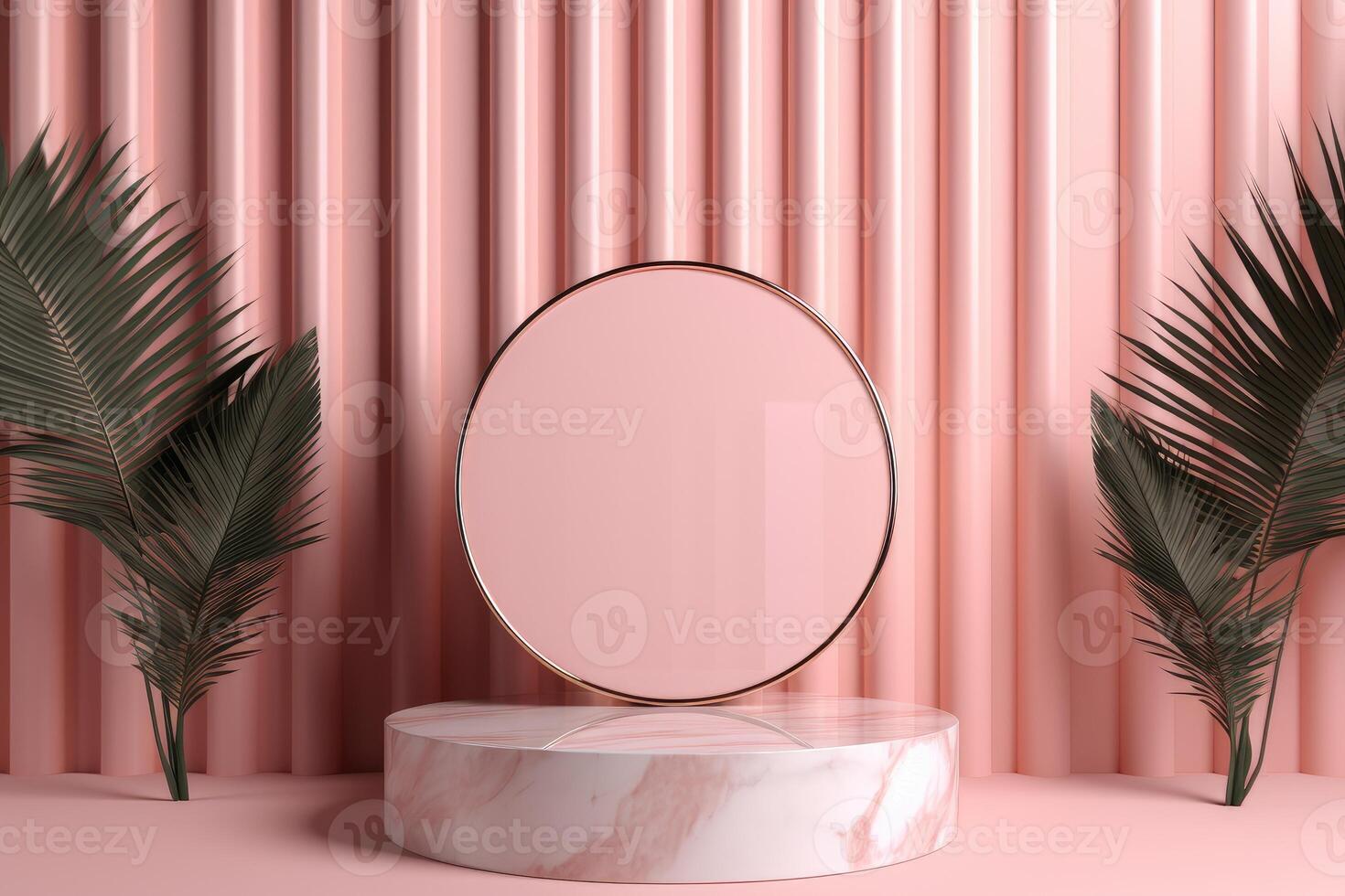 Minimal abstract colorful podium, product display. photo
