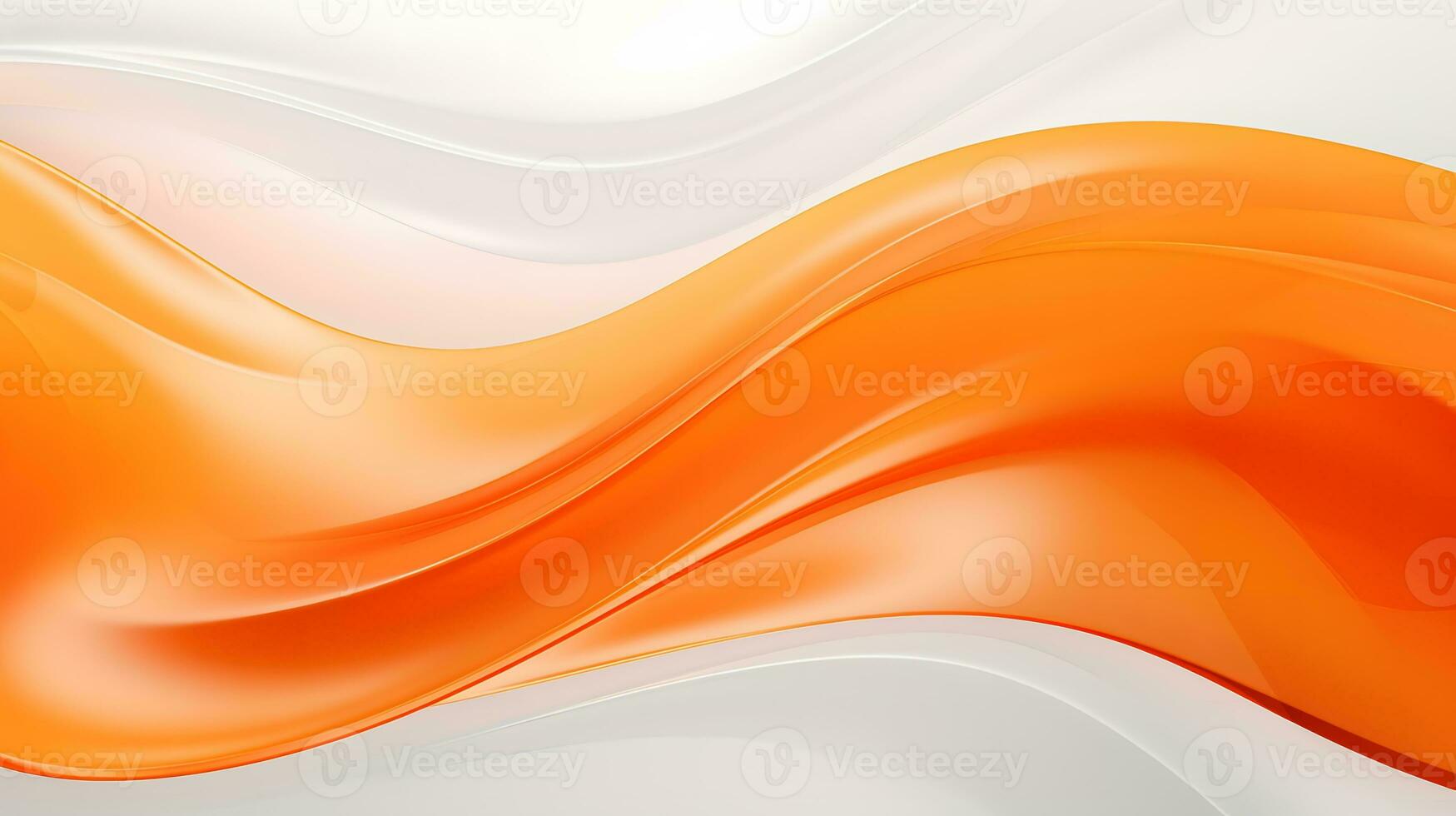 Abstract orange wavy on white background photo