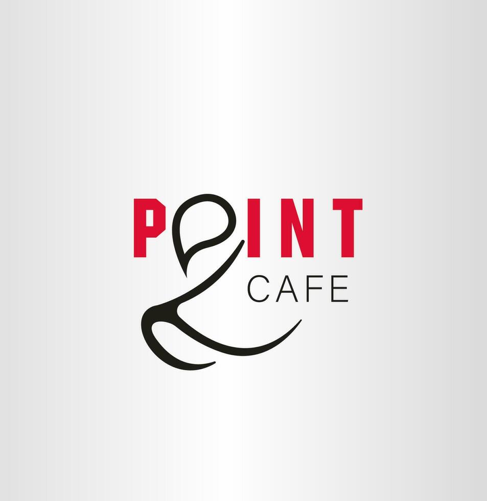 punto café logo modelo con sencillo estilizado taza vector