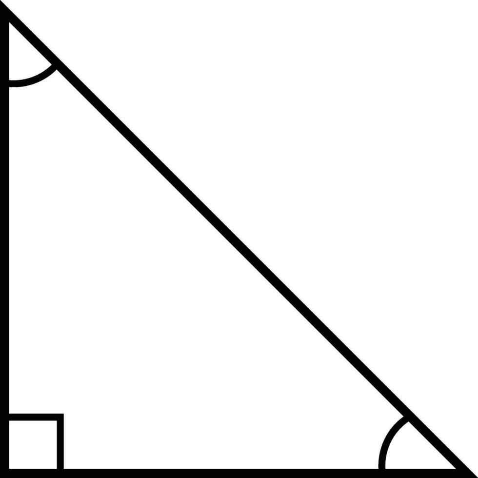 un 45 45 90 la licenciatura triángulo vector