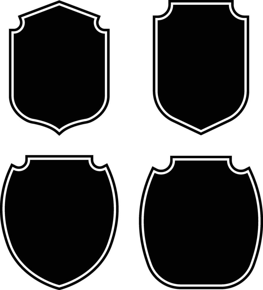 Stylish Badge, Shield Design Illustration vector