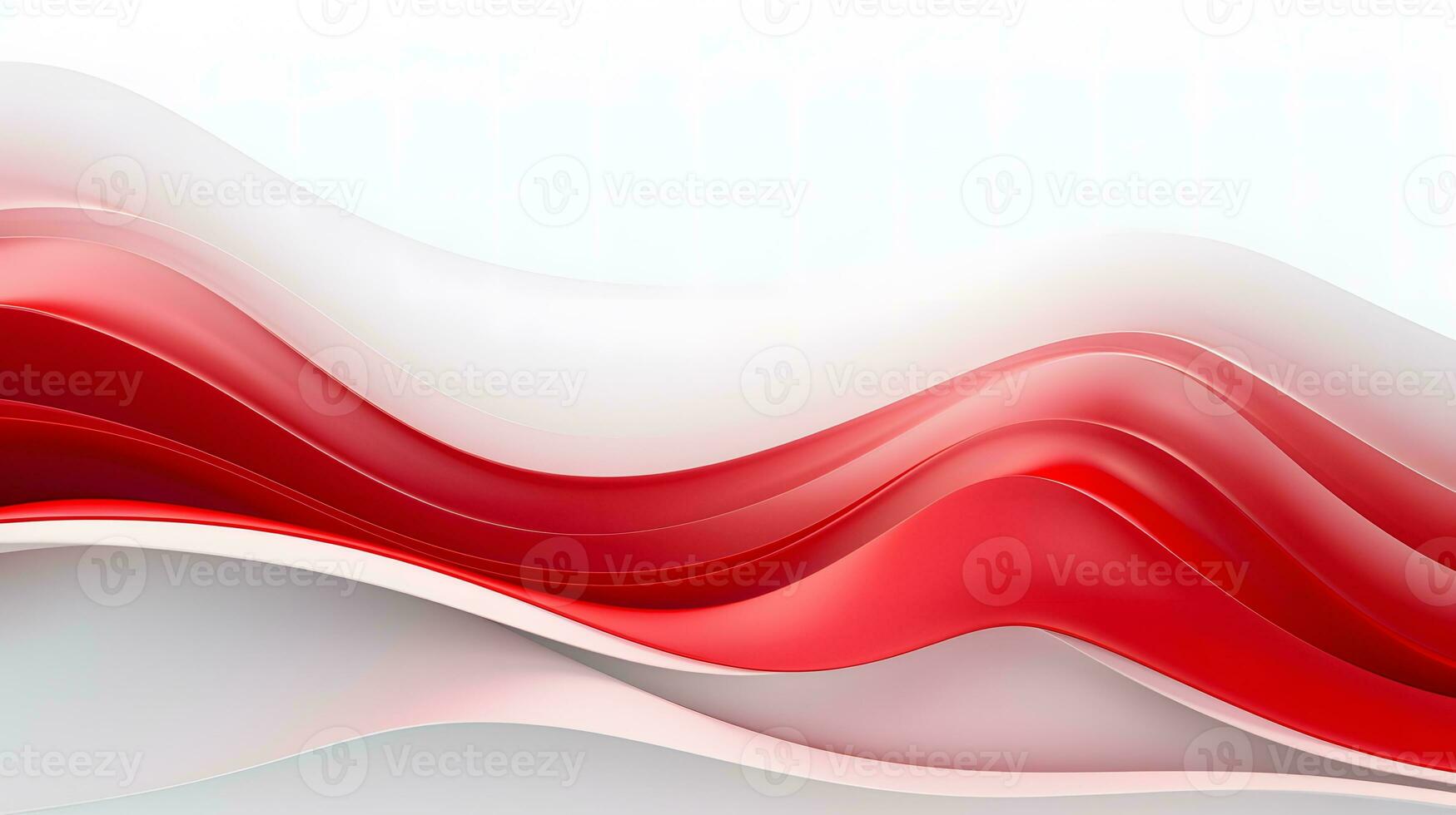 Abstract red wavy on white background photo