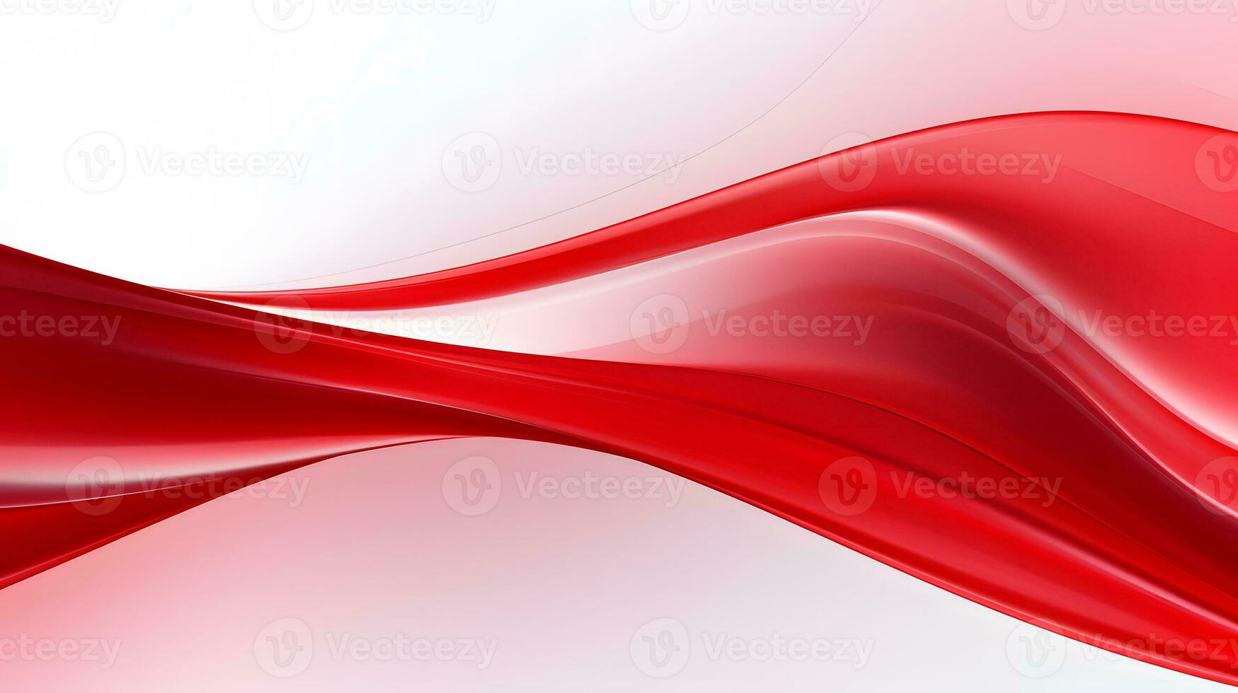 Abstract red wavy on white background photo