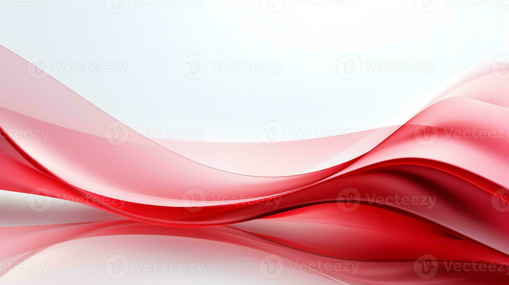 Abstract red wavy on white background photo