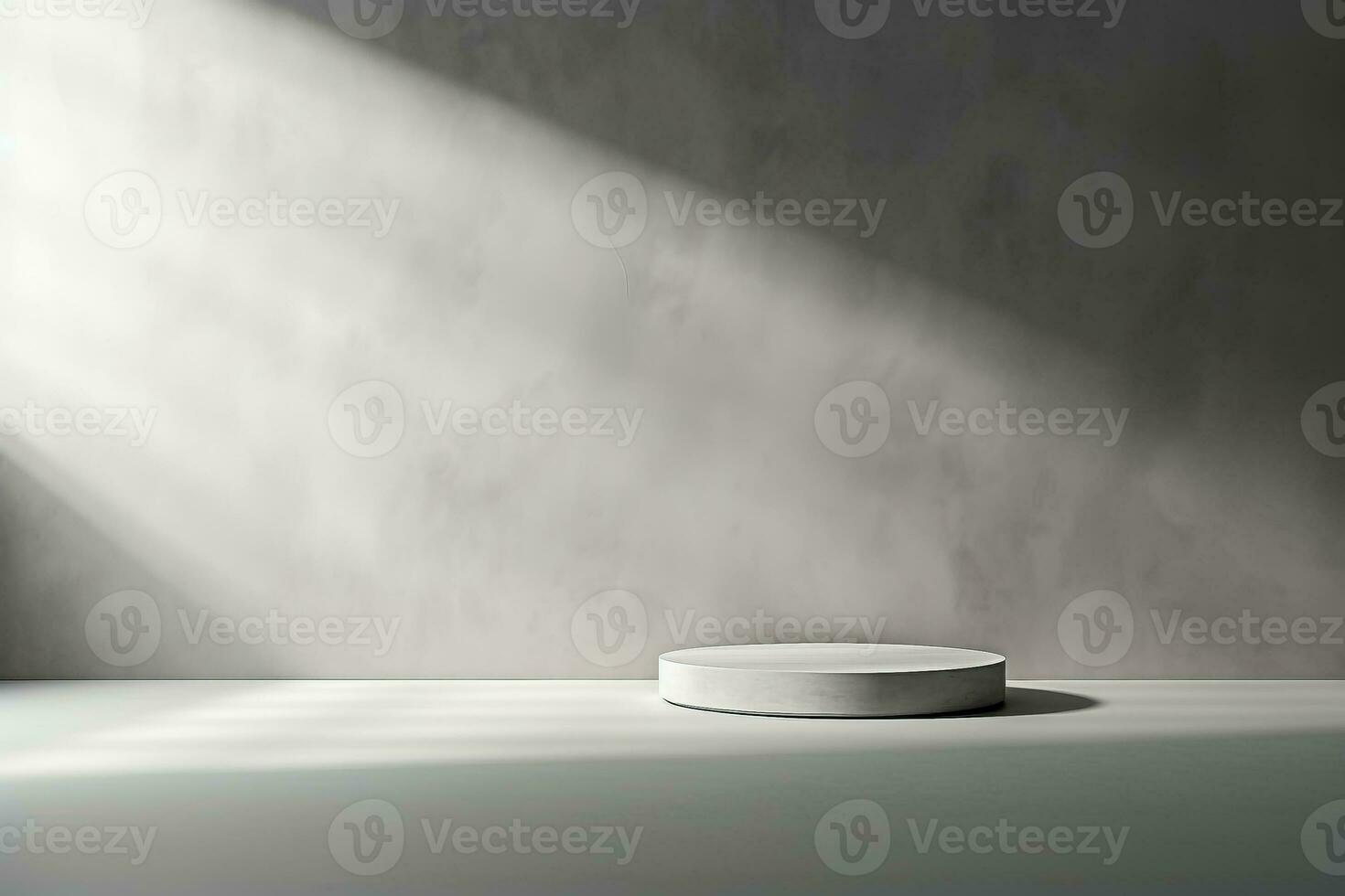 Minimal abstract background for product presentation illuminated on a light gray plaster wall photo