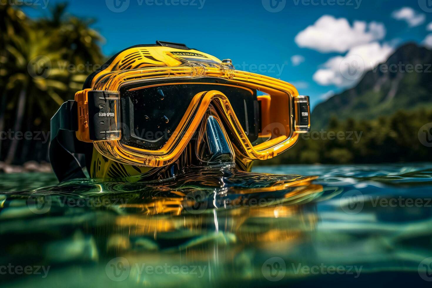 Diving mask an essential equipment for underwater exploration photo