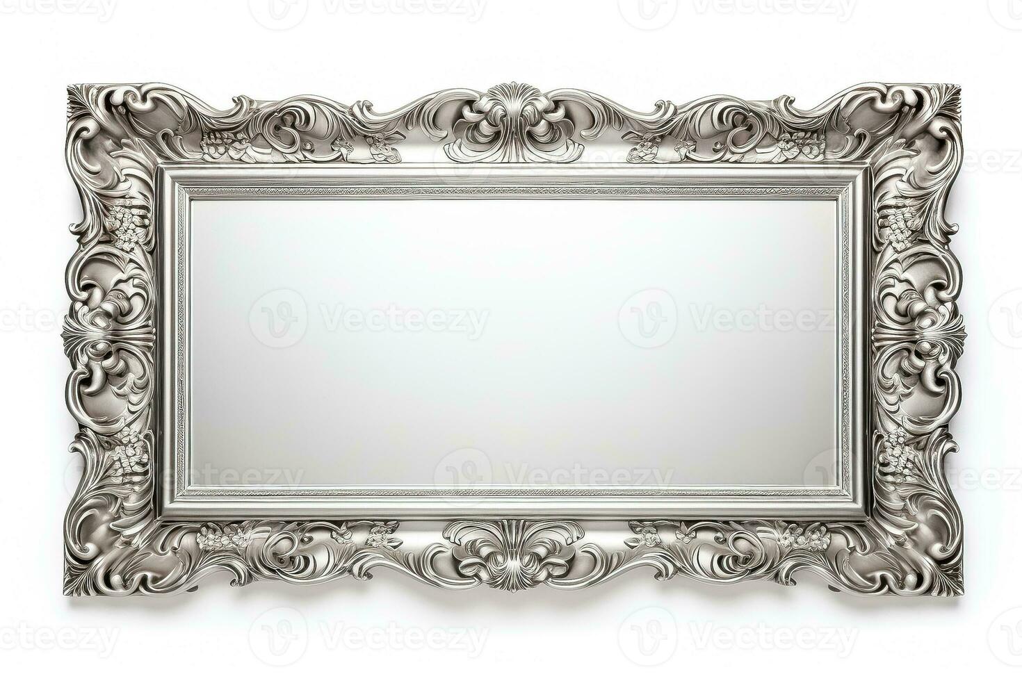 Silver frame isolated on white background 27956255 Stock Photo at Vecteezy