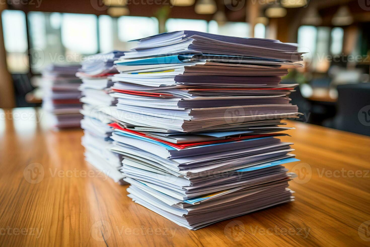 Stack of printed documents photo