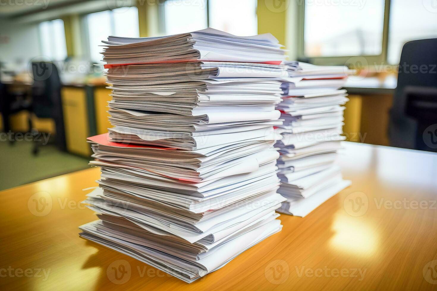 Stack of printed documents photo