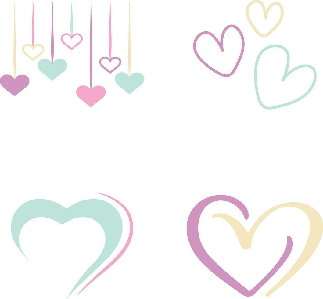 Love Decoration with Romantic Design, Vector Illustration.