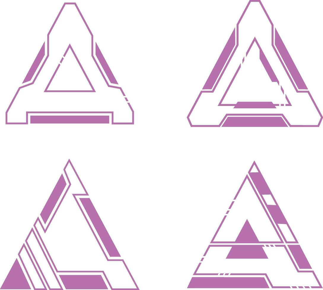 HUD Futuristic Triangle Simple Pattern. Vector Illustration