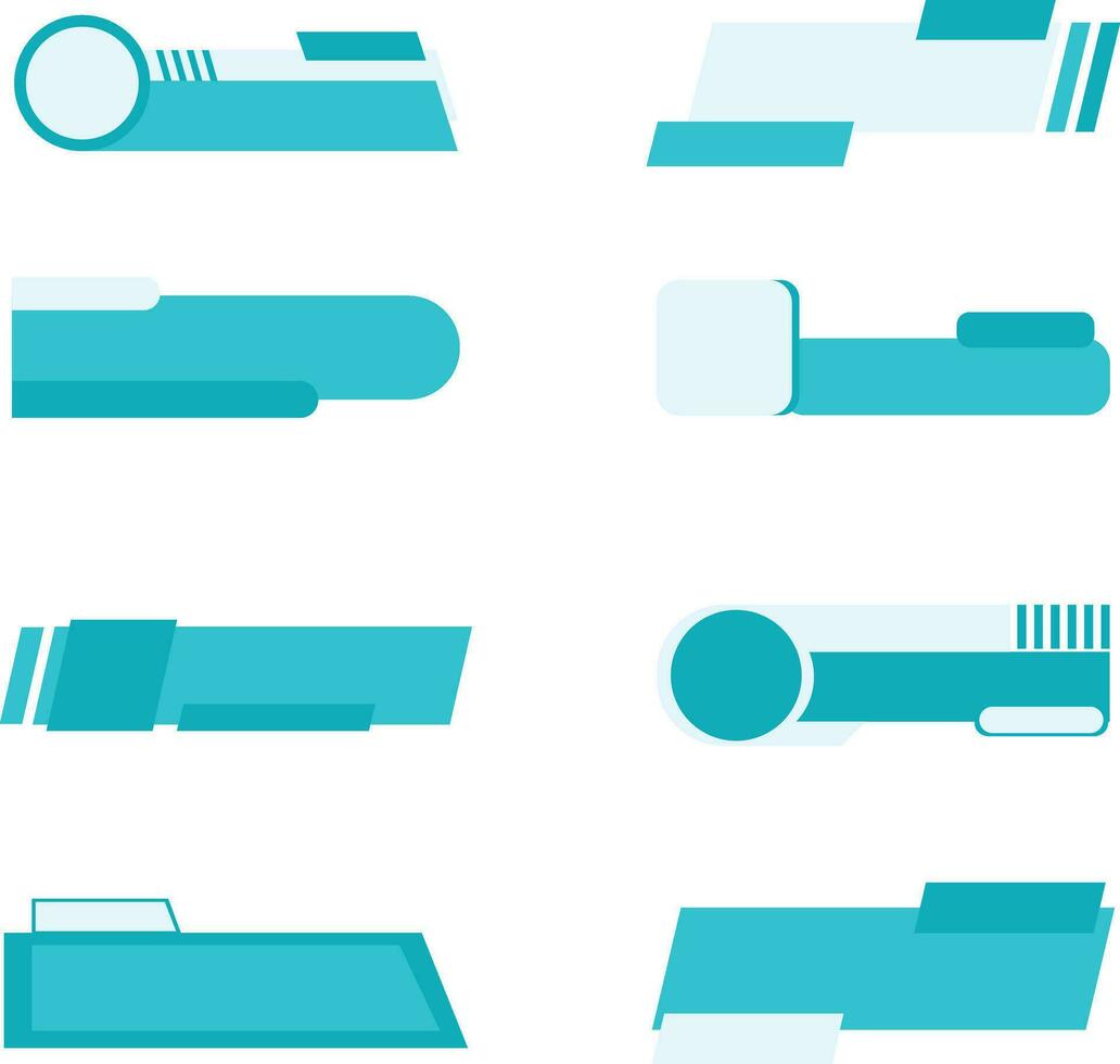 Lower Third Button Bar Vector Set
