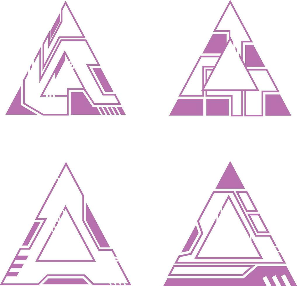HUD Futuristic Triangle Simple Pattern. Vector Illustration