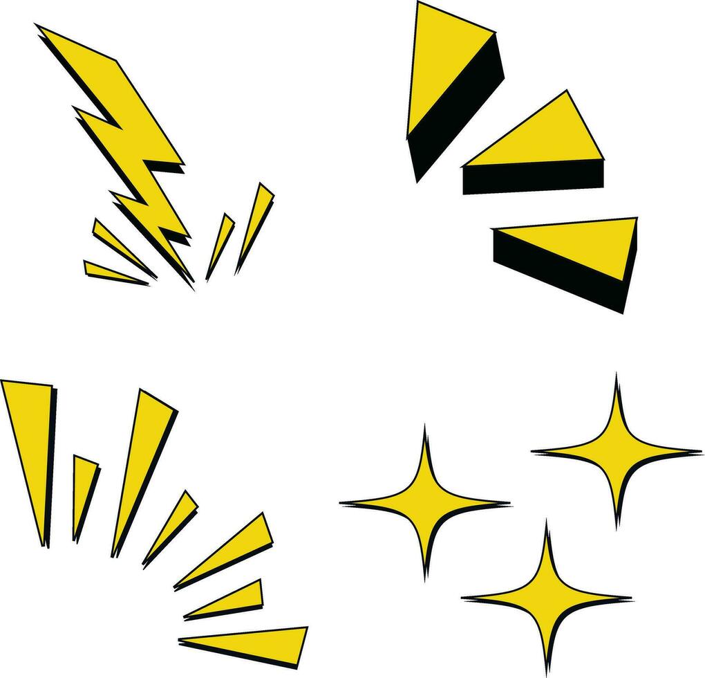 Collection of Shape Effects and Comic Speech Bubbles. Pro Vector