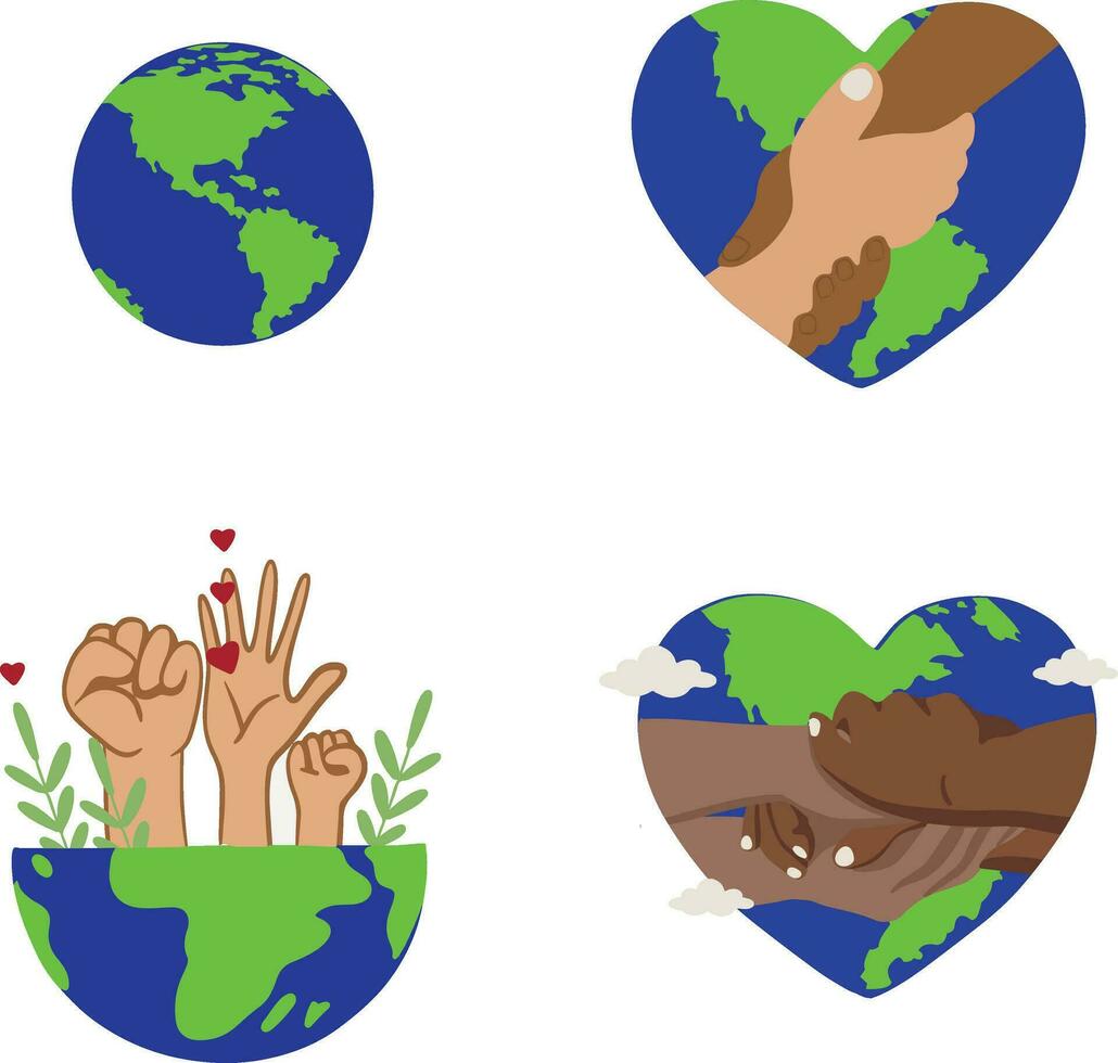 World Humanitarian Day Celebration Sticker. Vector Illustration