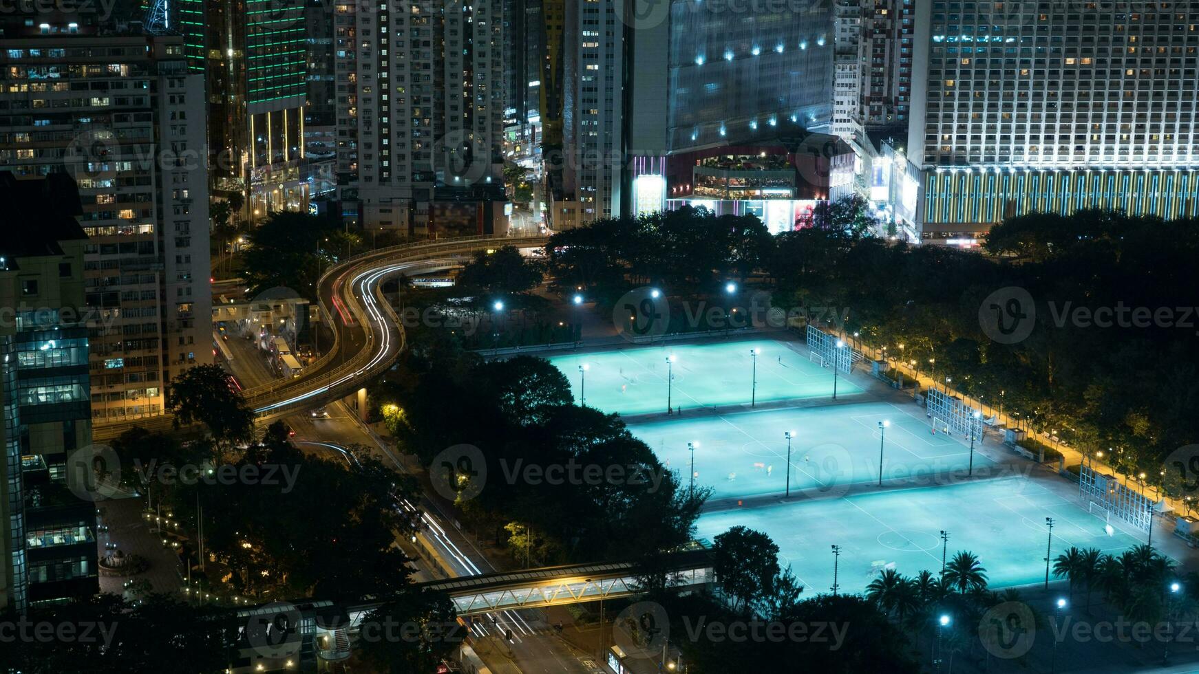 Night cityscape of Hong Kong photo