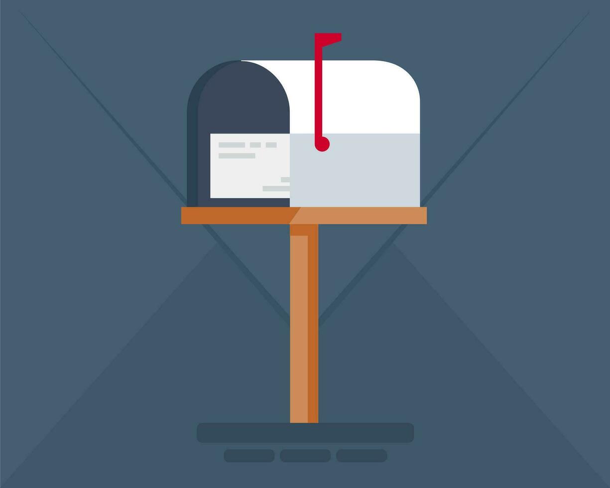 mailbox for sending written links vector