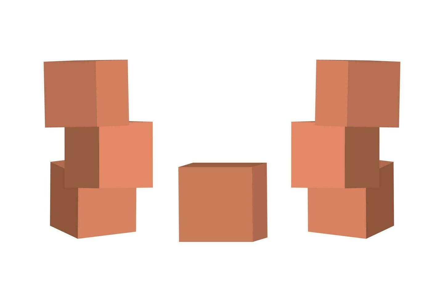 pile of cardboard icon vector illustration. Created like a 3d shape, according to your design needs