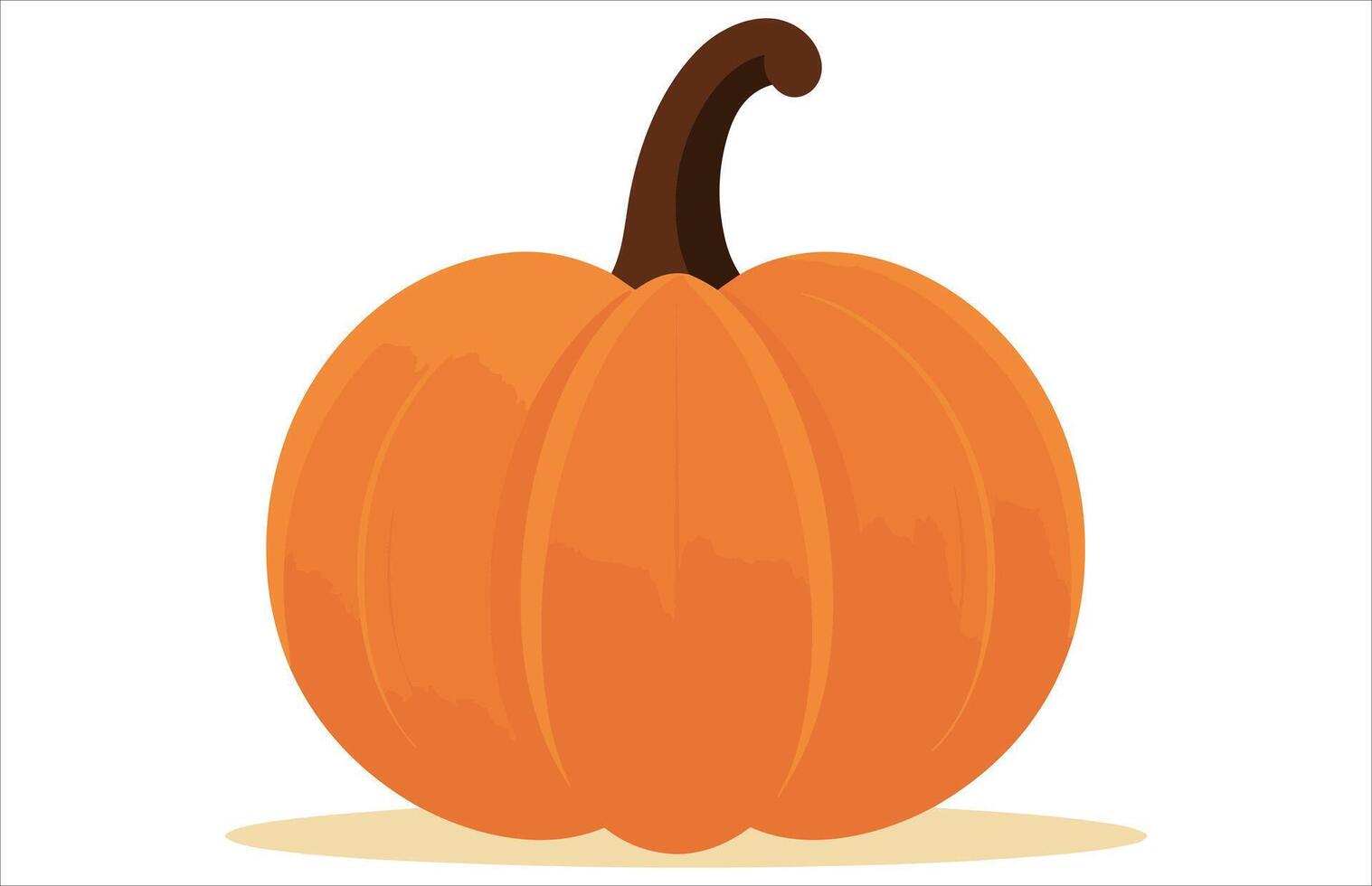 Autumn Pumpkin flat vector Illustration