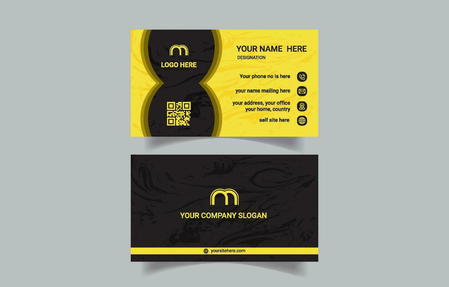 Elegant corporate business card design vector