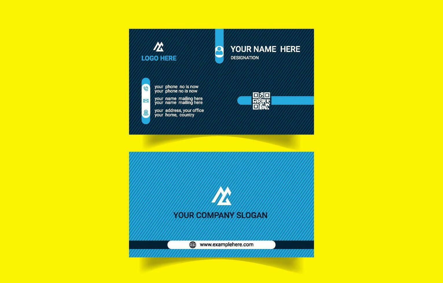 Minimalistic corporate business card design template vector