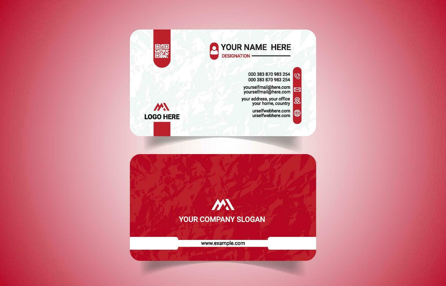 Unique corporate business card design vector