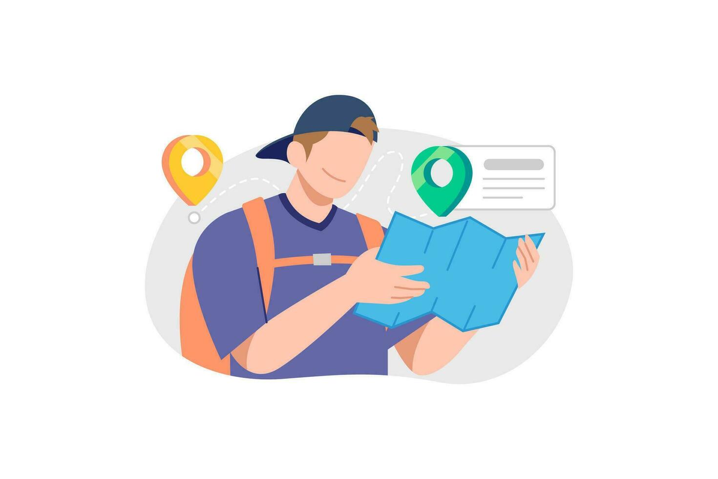 Travelling Route Illustration vector