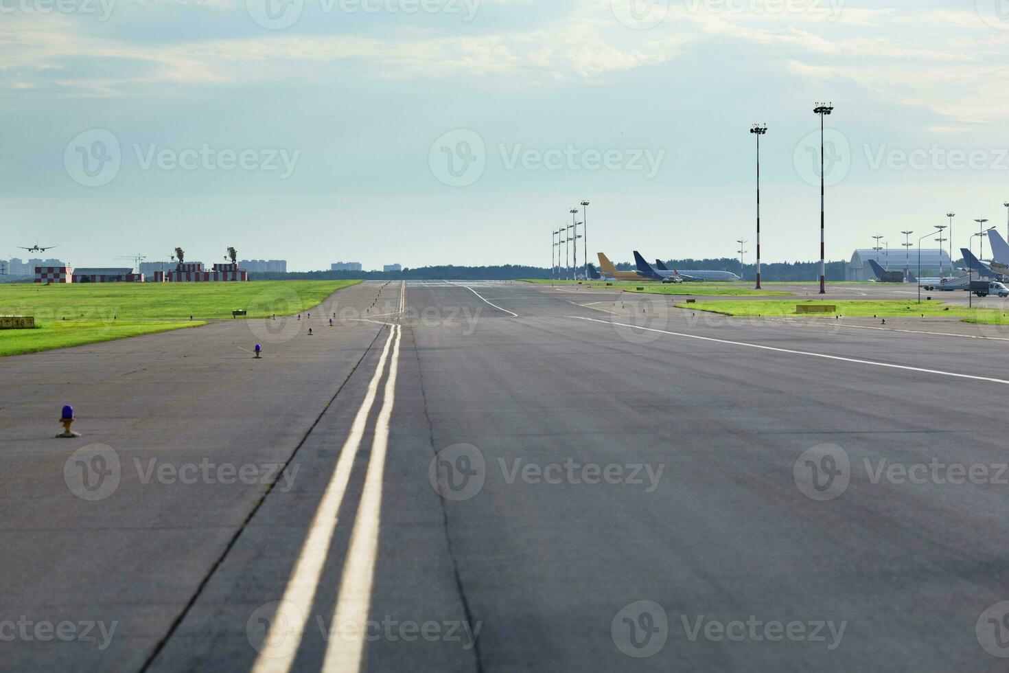Empty airport road photo