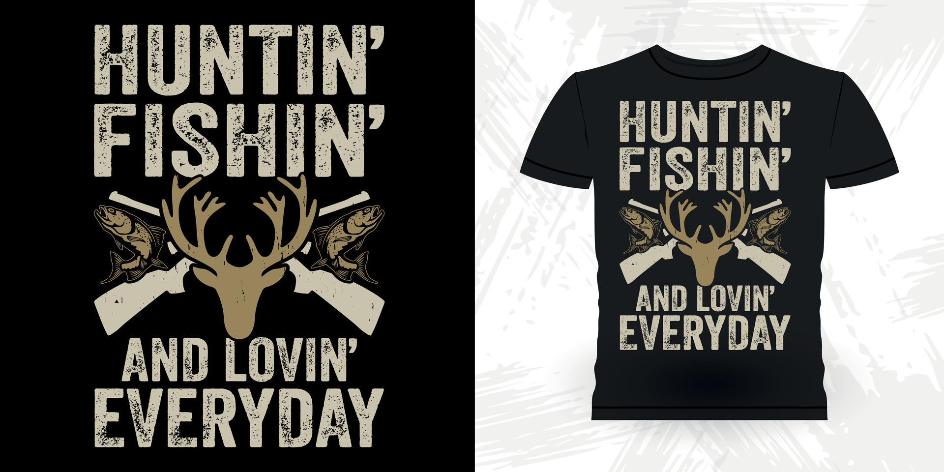 Fishing Funny Hunters Lover Retro Vintage Deer Hunting T-shirt