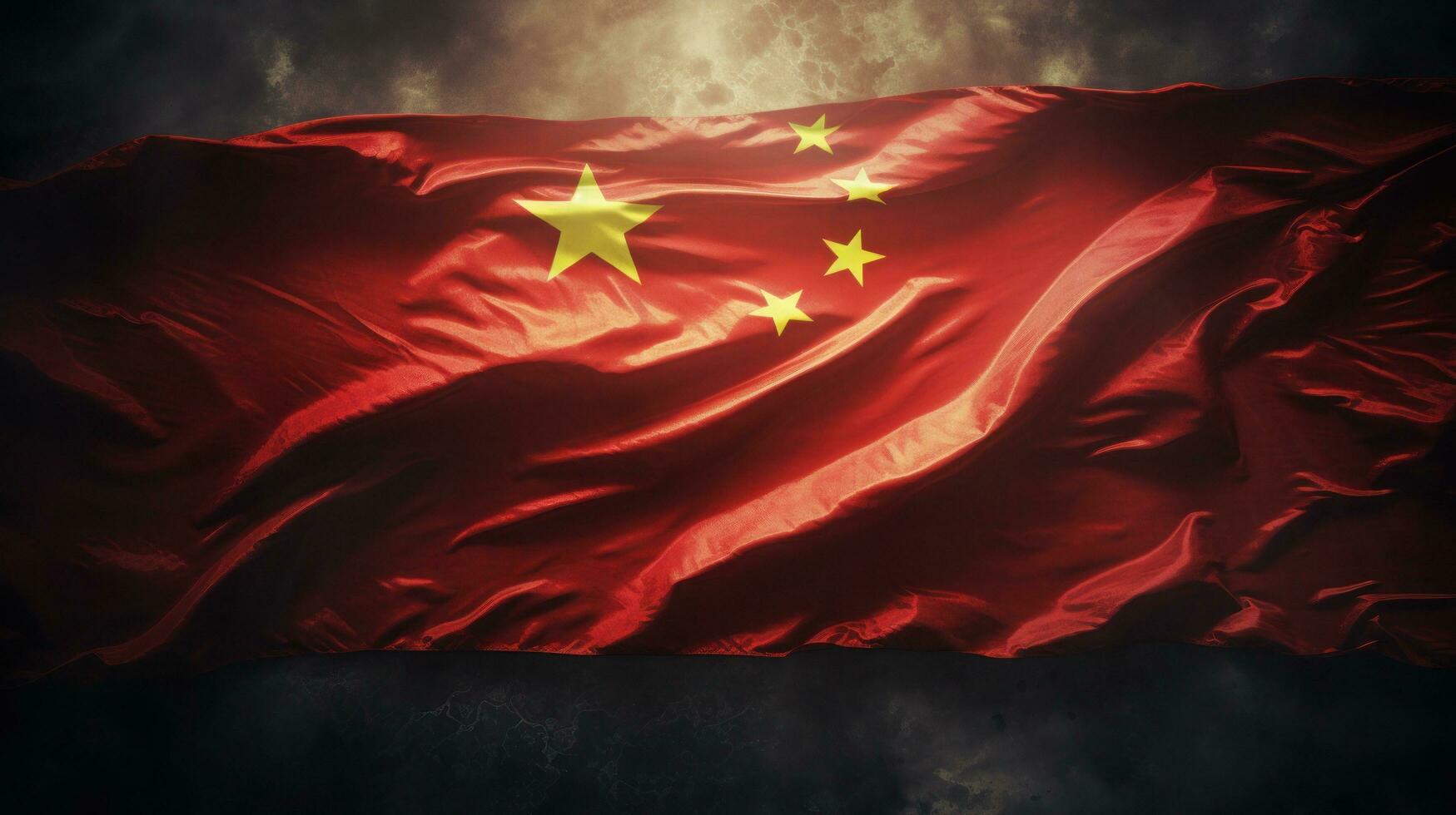 Chinese national flag, the National Day of the People's Republic of China on October 31st, anniversary of the Chinese people and the great celebration of the People's Republic of China.Generative AI photo