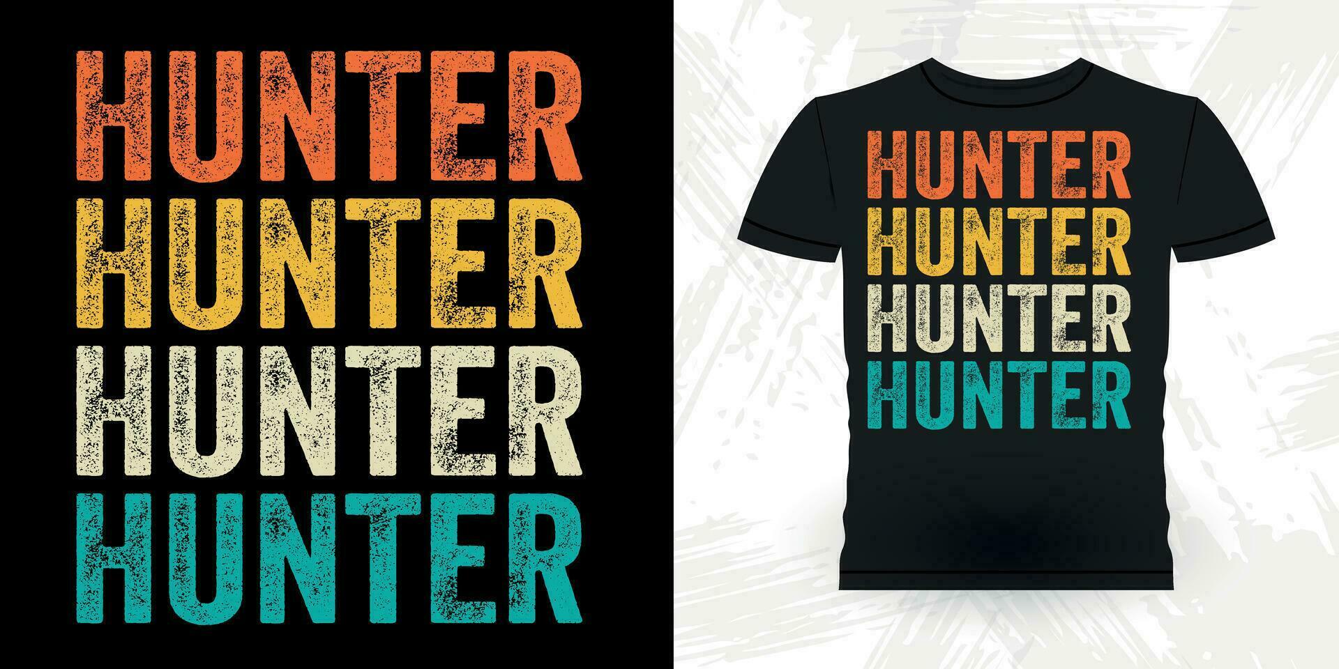 Funny Hunters Lover Retro Vintage Deer Hunting T-shirt Design vector