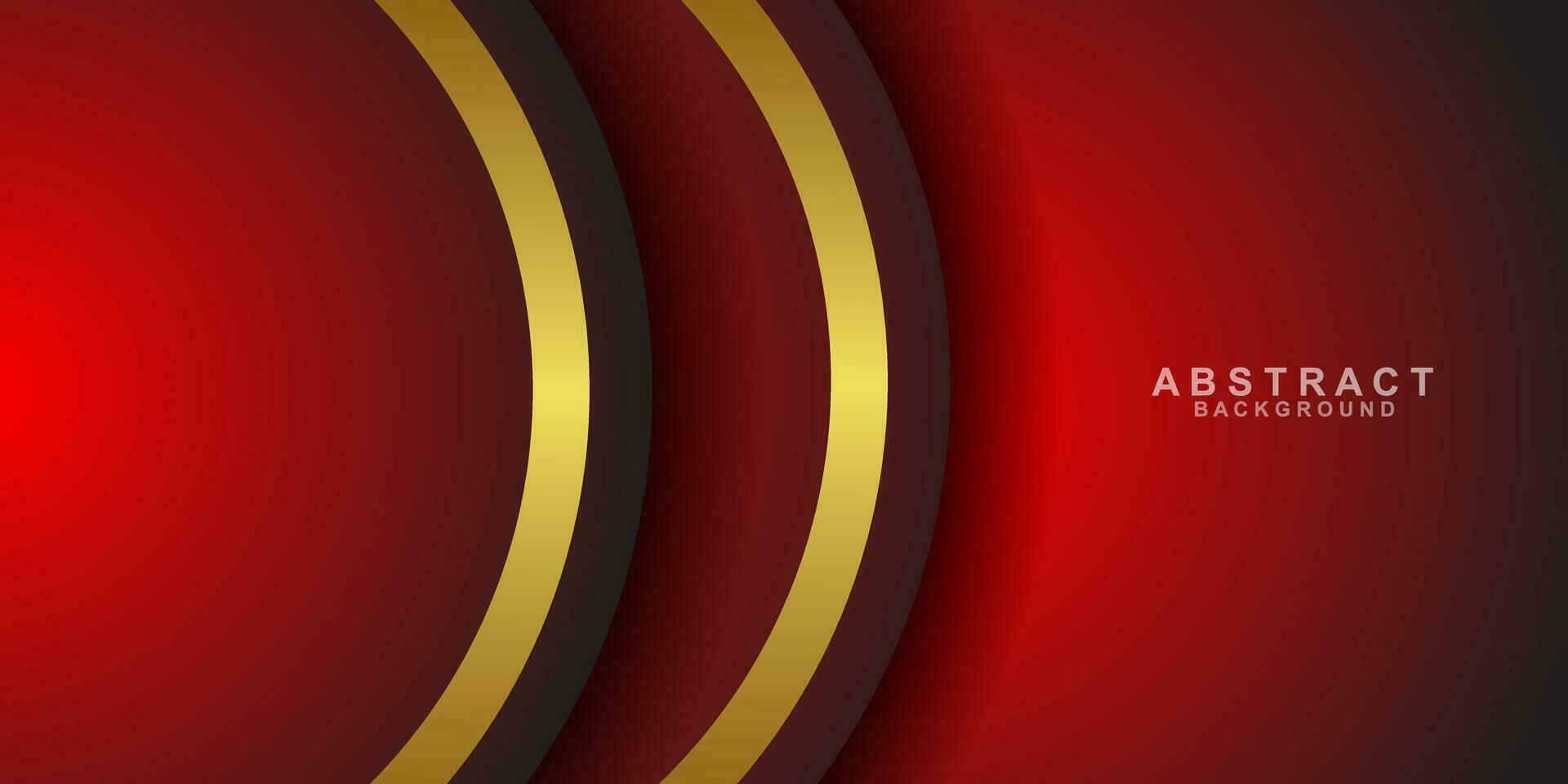 resumen oro y rojo curva geométrico forma en antecedentes. moderno lujo brillante oro raya con oro Brillantina decoración. futurista tecnología concepto. vector ilustración