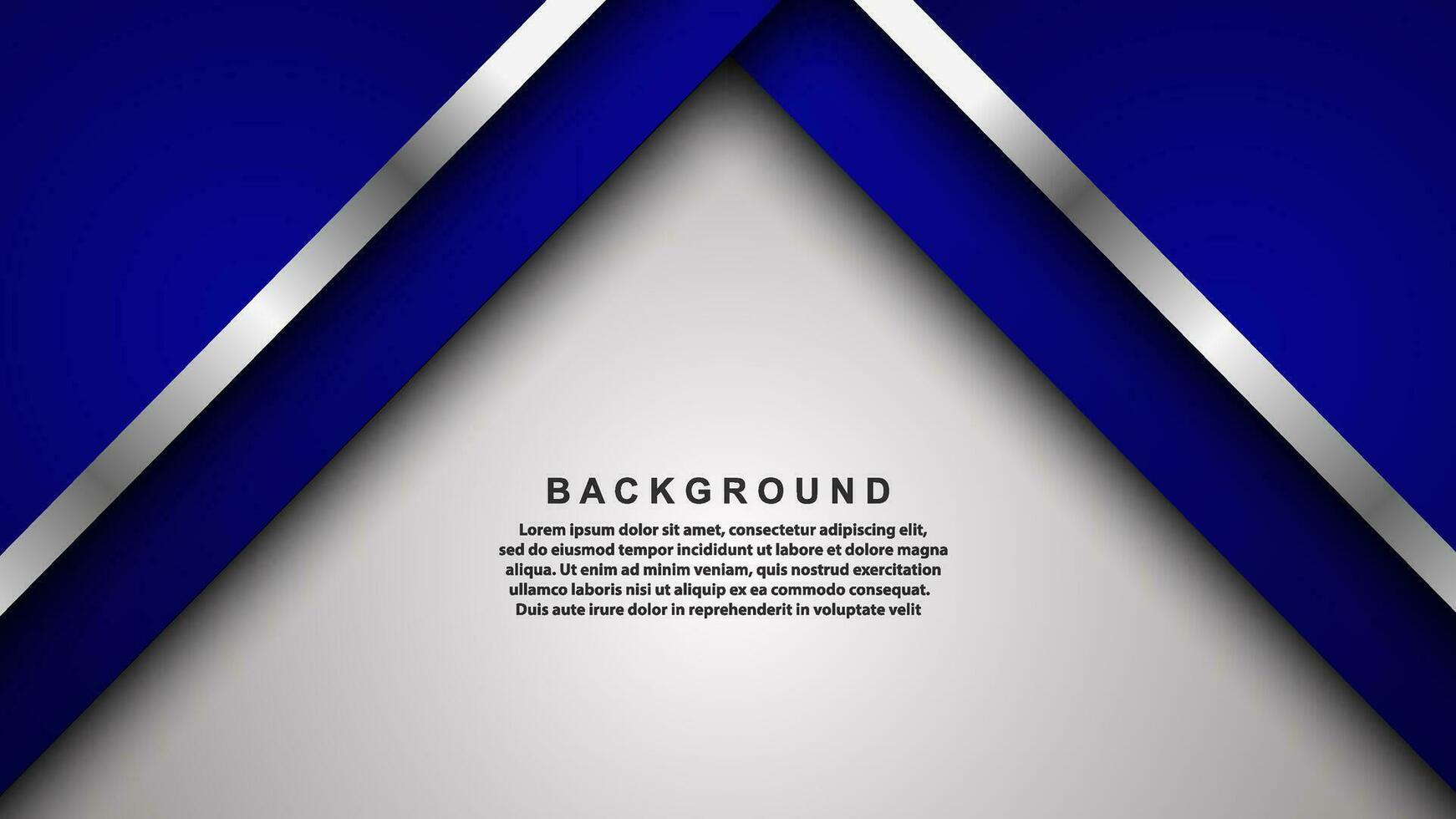 Abstract blue overlapping layers background combined with silver textured lines decoration. Luxury and premium concept vector design template for using modern cover elements, banners, cards