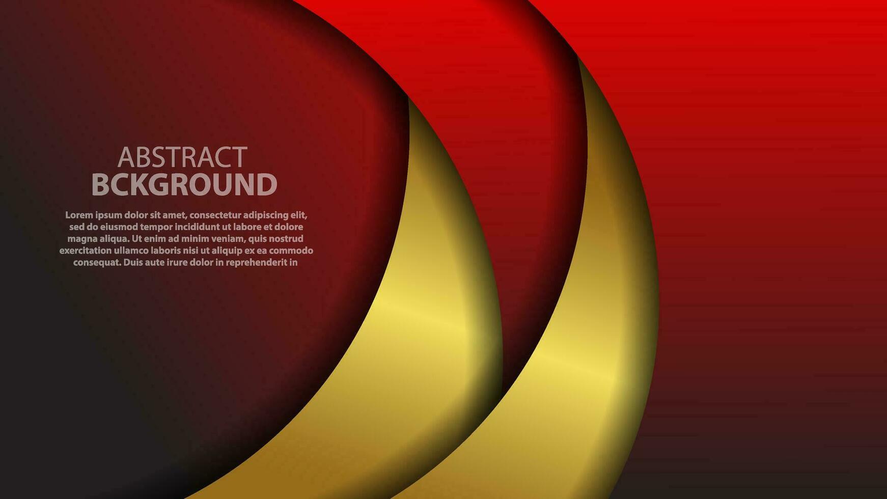 Abstract gold and red curve geometric shape on background. Modern luxury bright gold stripe with gold glitter decoration. Futuristic technology concept. Vector illustration