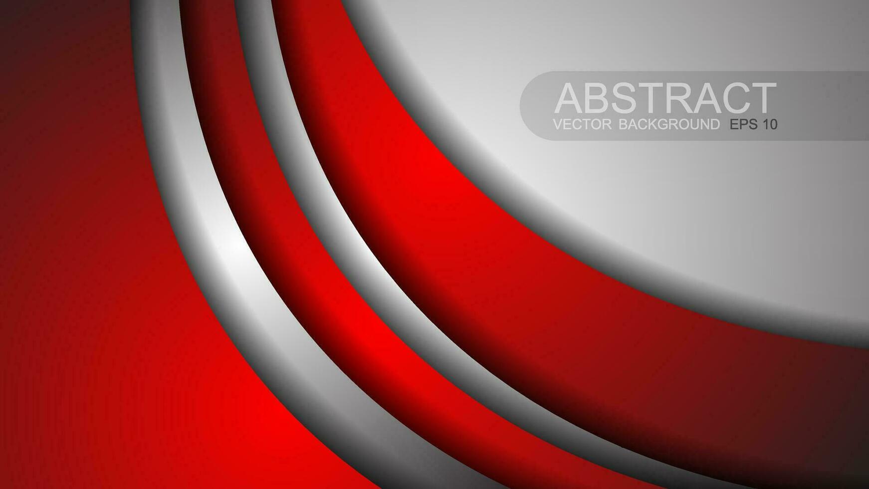 abstract business banner background design with red curves vector