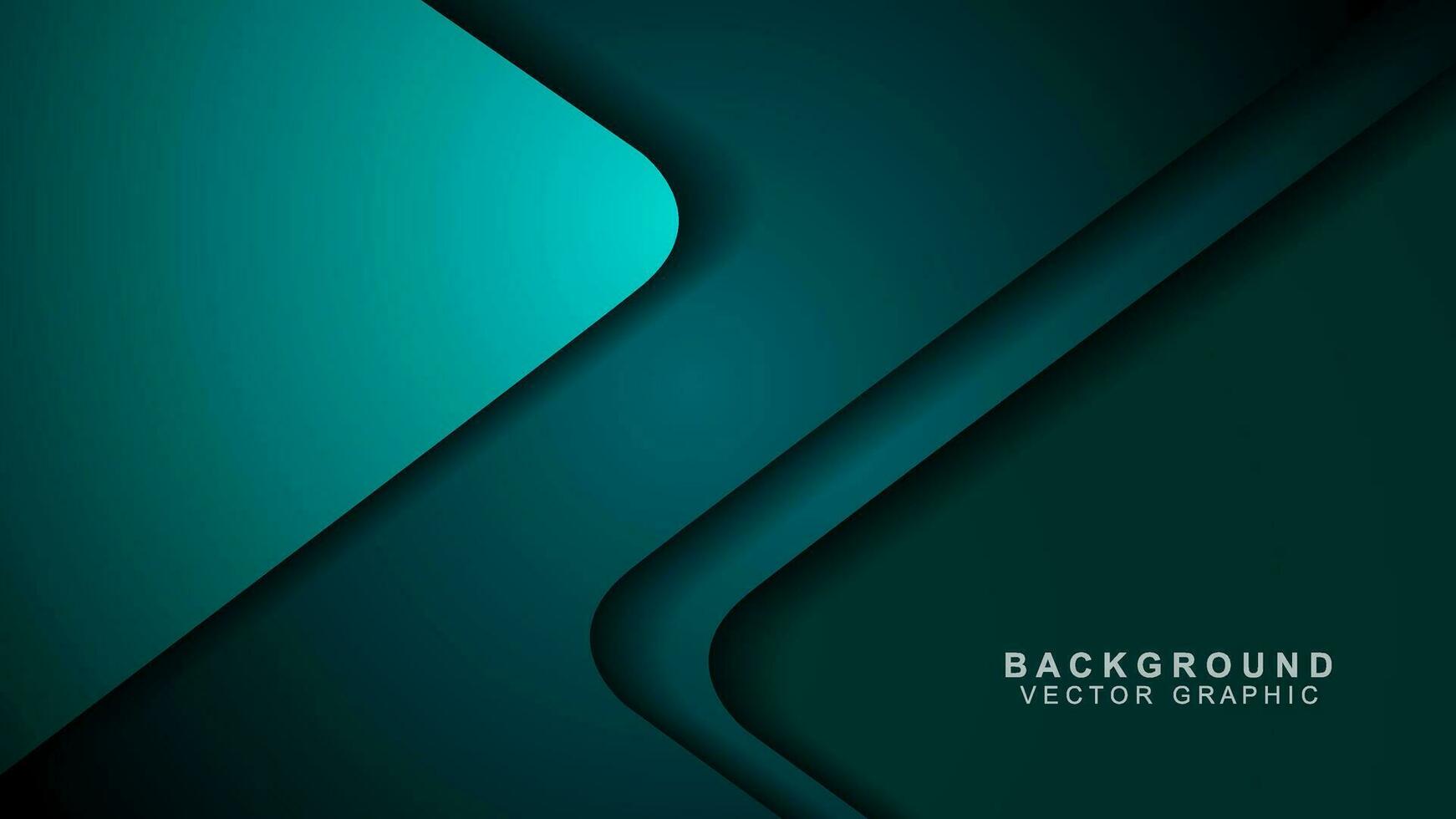 Overlapping turquoise green background vector layer for background design