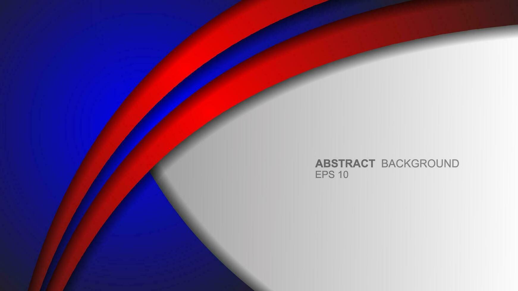 abstract business banner background design with blue and red curves vector