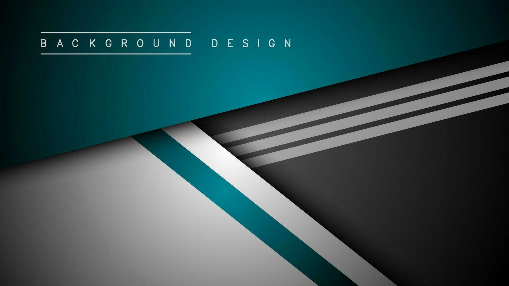 Turquoise green and blue background vector layers overlapping on dark space for background design