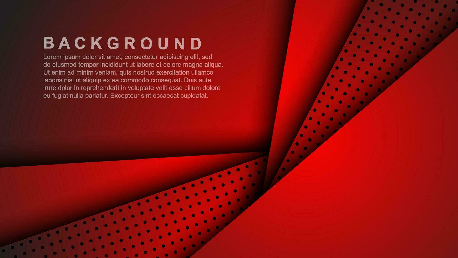 Red background vector layer overlapping on dark space for background design