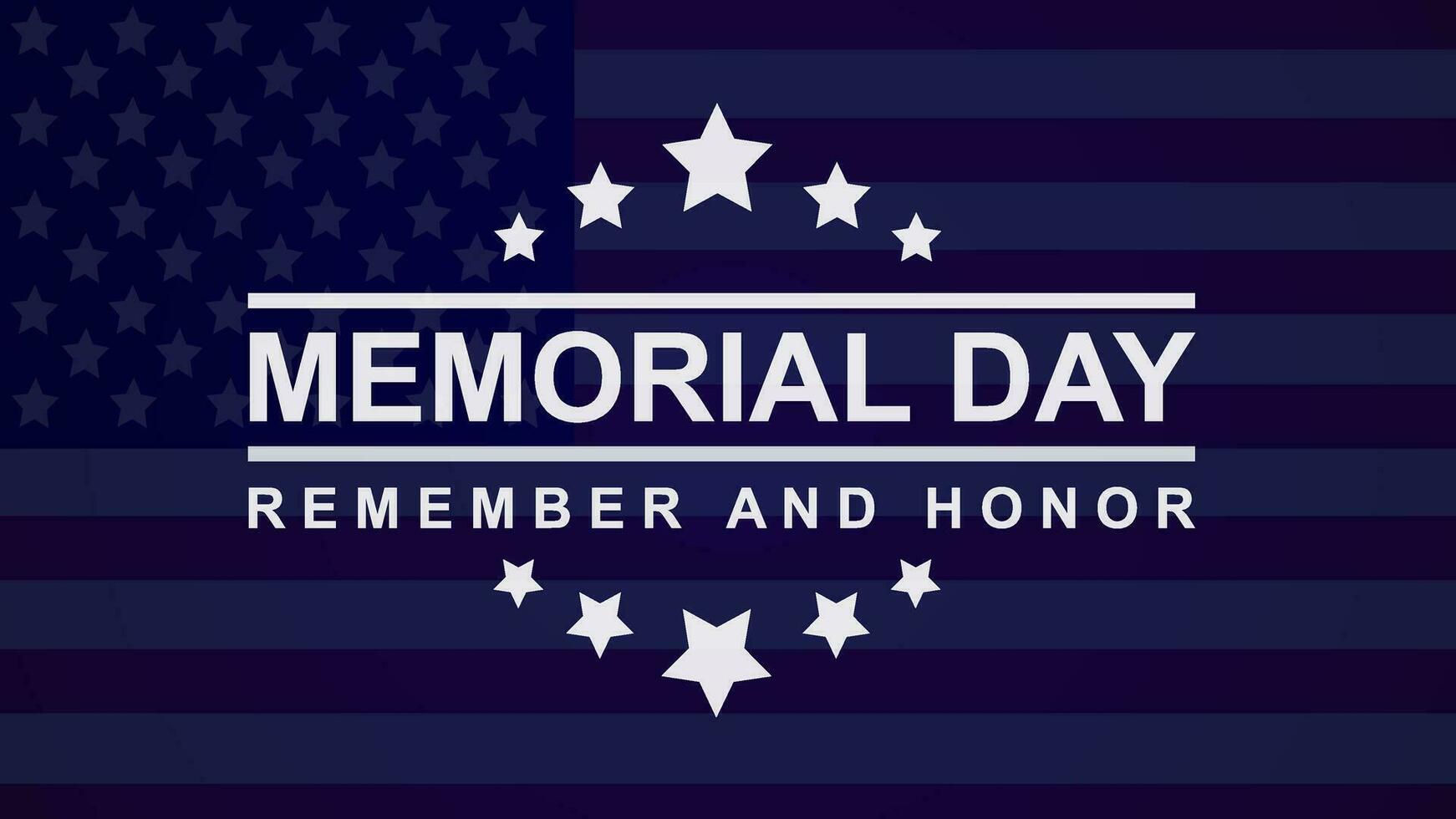 Memorial Day Background Text Design. Respect All Who Serve. Vector illustration.